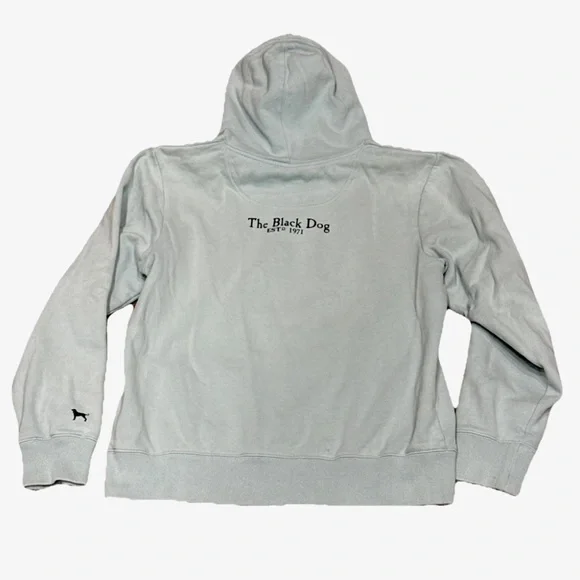 THE BLACK DOG LEGACY COLLECTION L BLUE PULLOVER HOODIE SEA FOAM GREEN Worn Twice - Picture 3 of 4